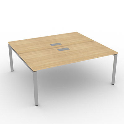 Bench gamme Conect quip de trappes de soft closing - 180 x 165 cm - dcor chne clair - pitement arche fixe gris alu - lment dpart