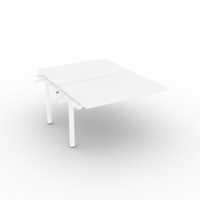 Bench gamme Conect �quip� de trappes de soft closing - 120 x 165 cm - d�cor blanc neige - pi�tement fixe blanc - �l�ment suivant