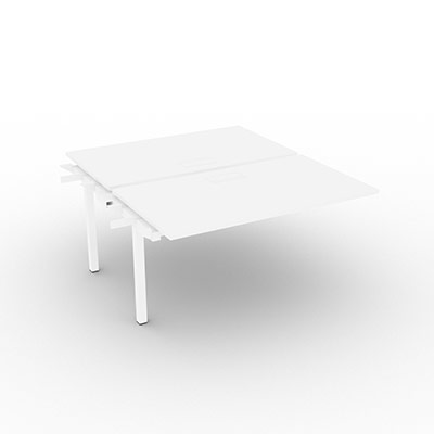 Bench gamme Conect quip de trappes de soft closing - 140 x 165 cm - dcor blanc neige - pitement fixe blanc - lment suivant