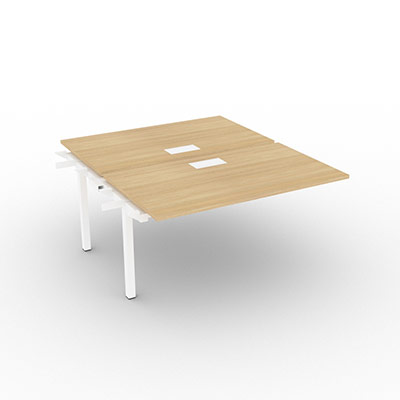 Bench gamme Conect quip de trappes de soft closing - 140 x 165 cm - dcor chne clair - pitement fixe blanc - lment suivant
