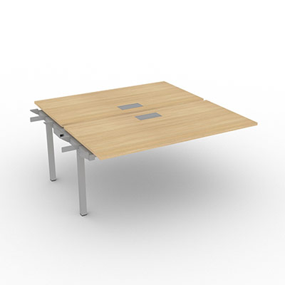 Bench gamme Conect quip de trappes de soft closing - 160 x 165 cm - dcor chne clair - pitement fixe gris alu - lment suivant
