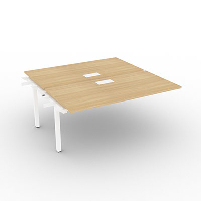 Bench gamme Conect quip de trappes de soft closing - 160 x 165 cm - dcor chne clair - pitement fixe blanc - lment suivant