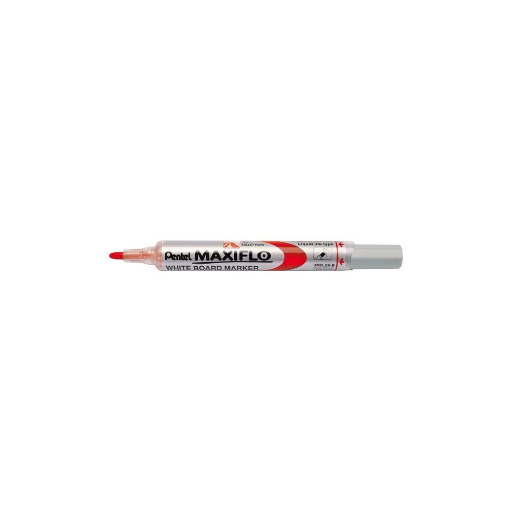Marqueur effaable  sec Pentel Maxiflo - pointe ogive moyenne - rouge
