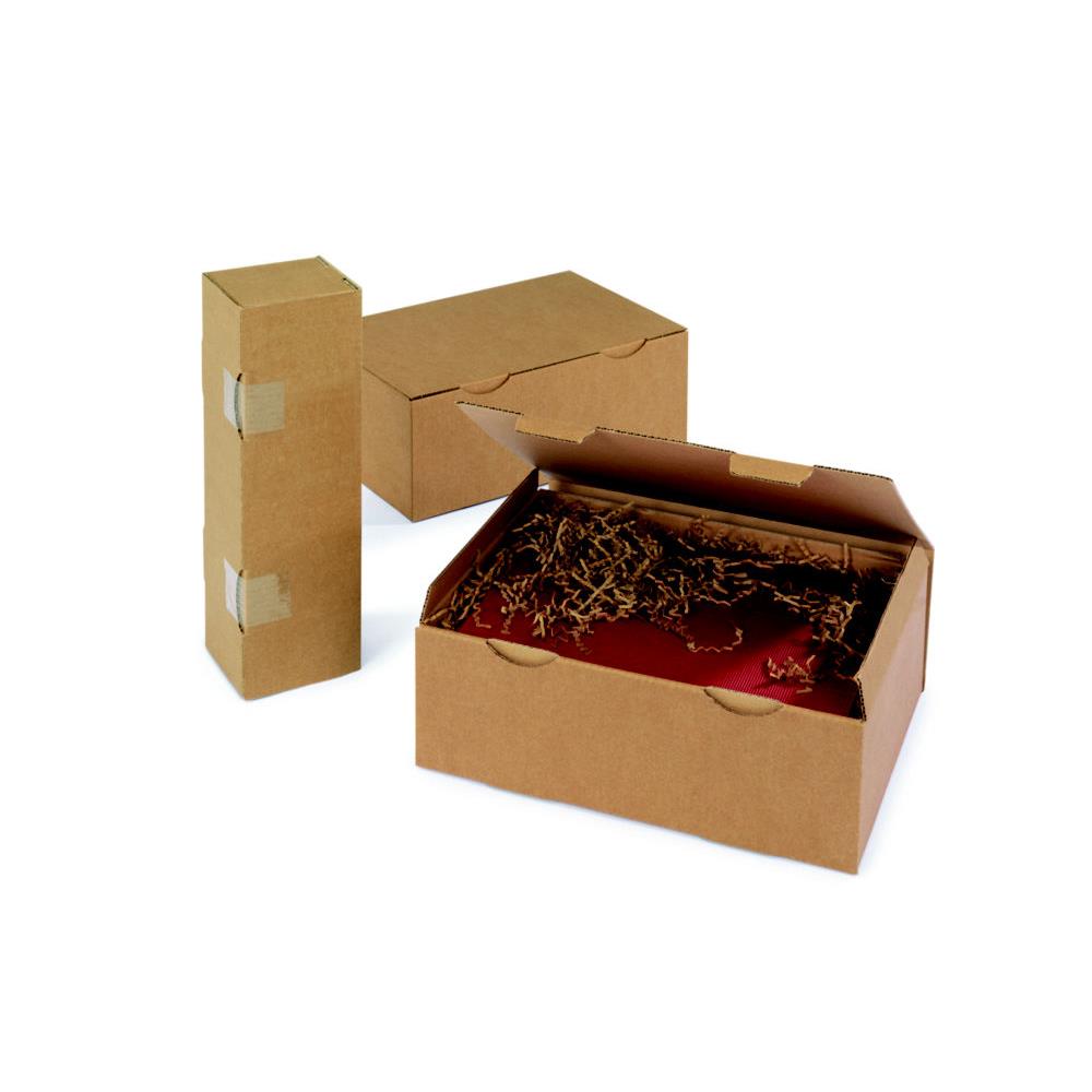 Bote d'expdition brune RAJA en carton simple cannelure - L.int. 35 x l.22 x H.13 cm - Lot de 50