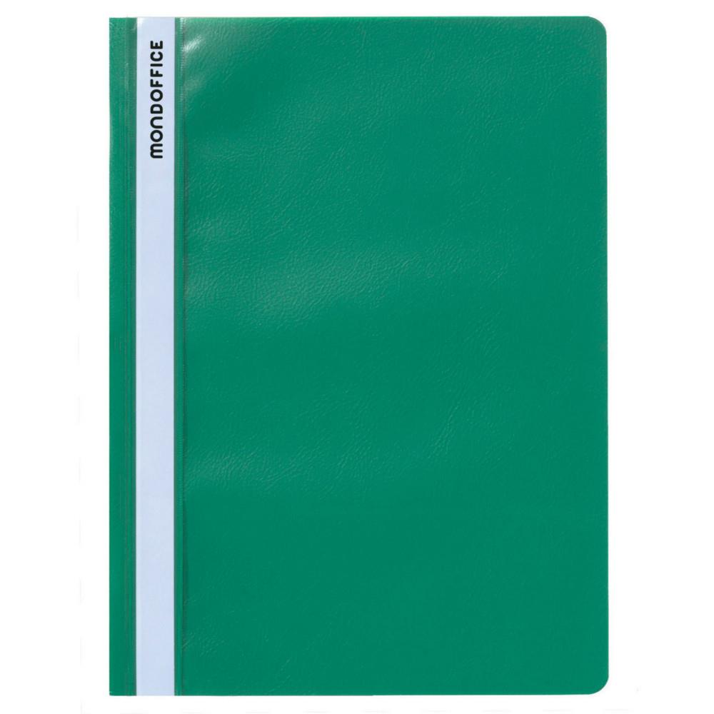Chemise  lamelles Mondoffice pour feuilles A4 perfores - couverture transparente polypropylne - Vert