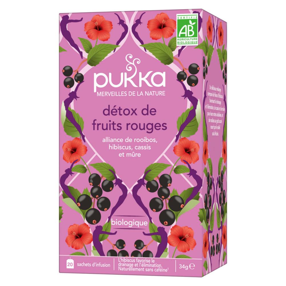 Th� d�tox Lipton fruits rouges Pukka - Infusion agriculture biologique - Bo�te de 20 sachets