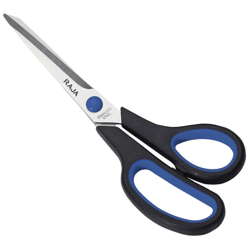 Ciseaux droitiers Raja Softgrip - bouts pointus - longueur 17 cm