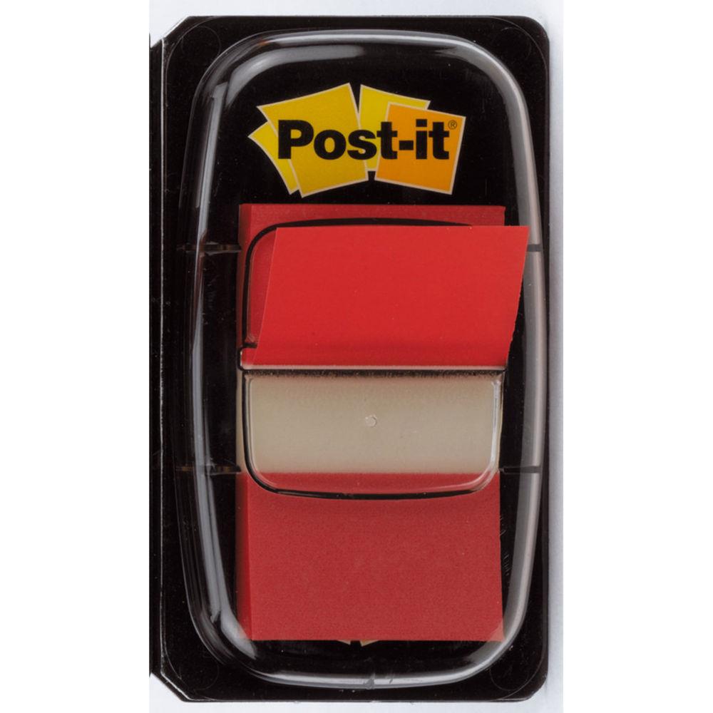 Carte de 50 Index Post-it repositionnables - 2.5 x 4,4 cm - rouge