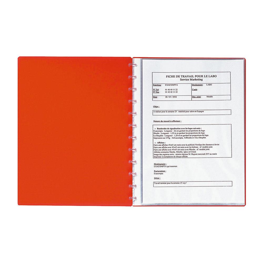 Protge-documents  anneaux Exacompta - 30 pochettes - assortis