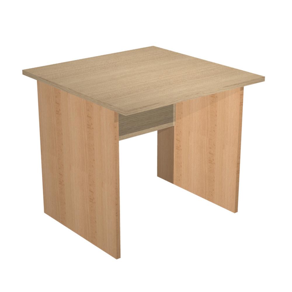 Bureau droit Pulse Bois - L80 x P80 cm - Plateau Chne - Pieds panneaux Htre
