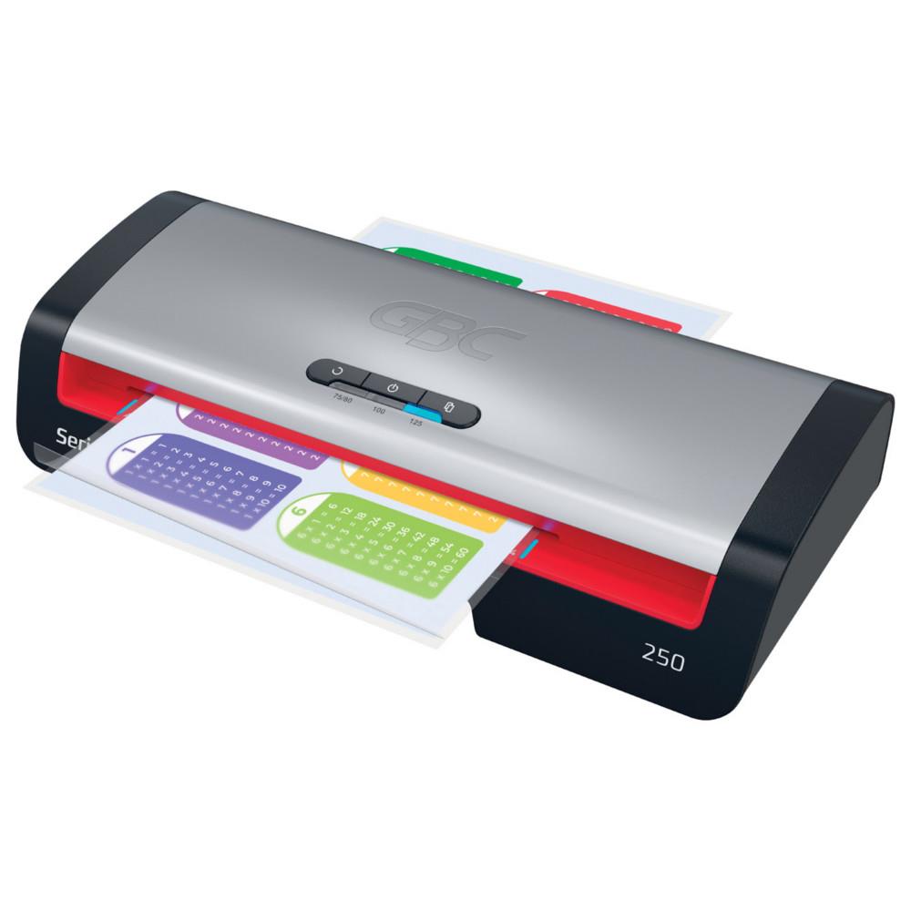 Plastifieuse 250 Office GBC A4 - Pochettes de 75 jusqu'� 125 microns - Noir/Rouge