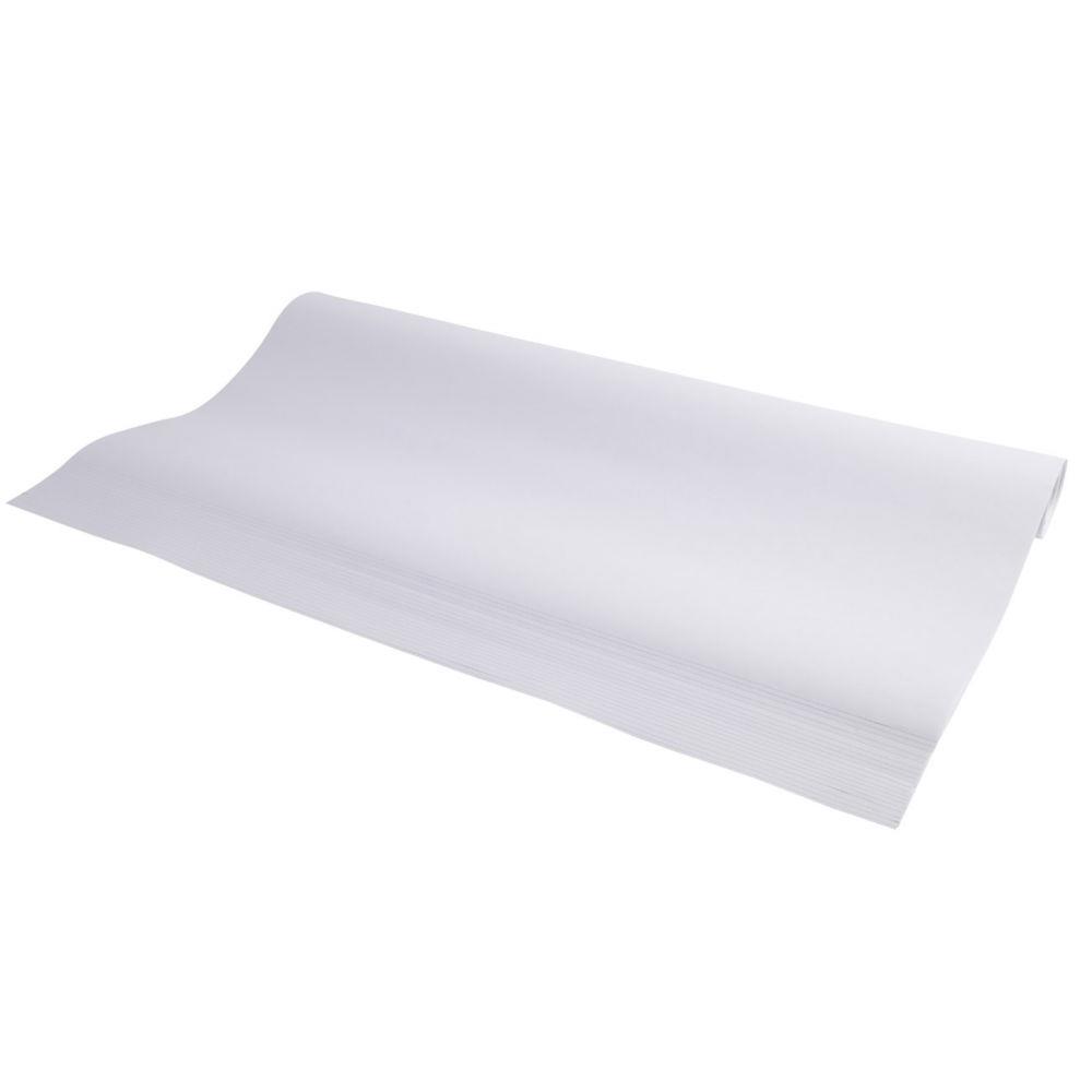 Recharge de papier Exacompta pour tableaux - Premium offset blanc uni 72g microperfor - Rouleau de 20 feuilles 63 x 98 cm