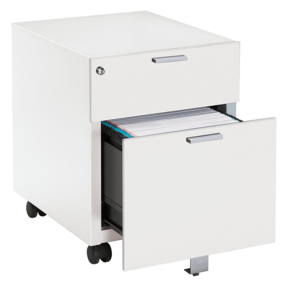 Caisson mobile Kaleido - 2 tiroirs - blanc - faade blanche
