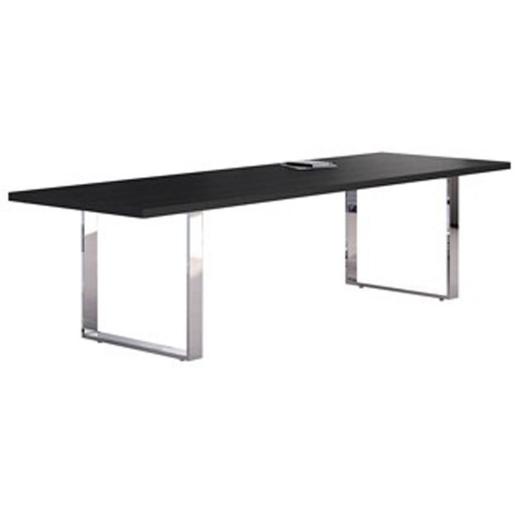 Table de runion cho L220 x 100 cm pieds cadre - Frne noir