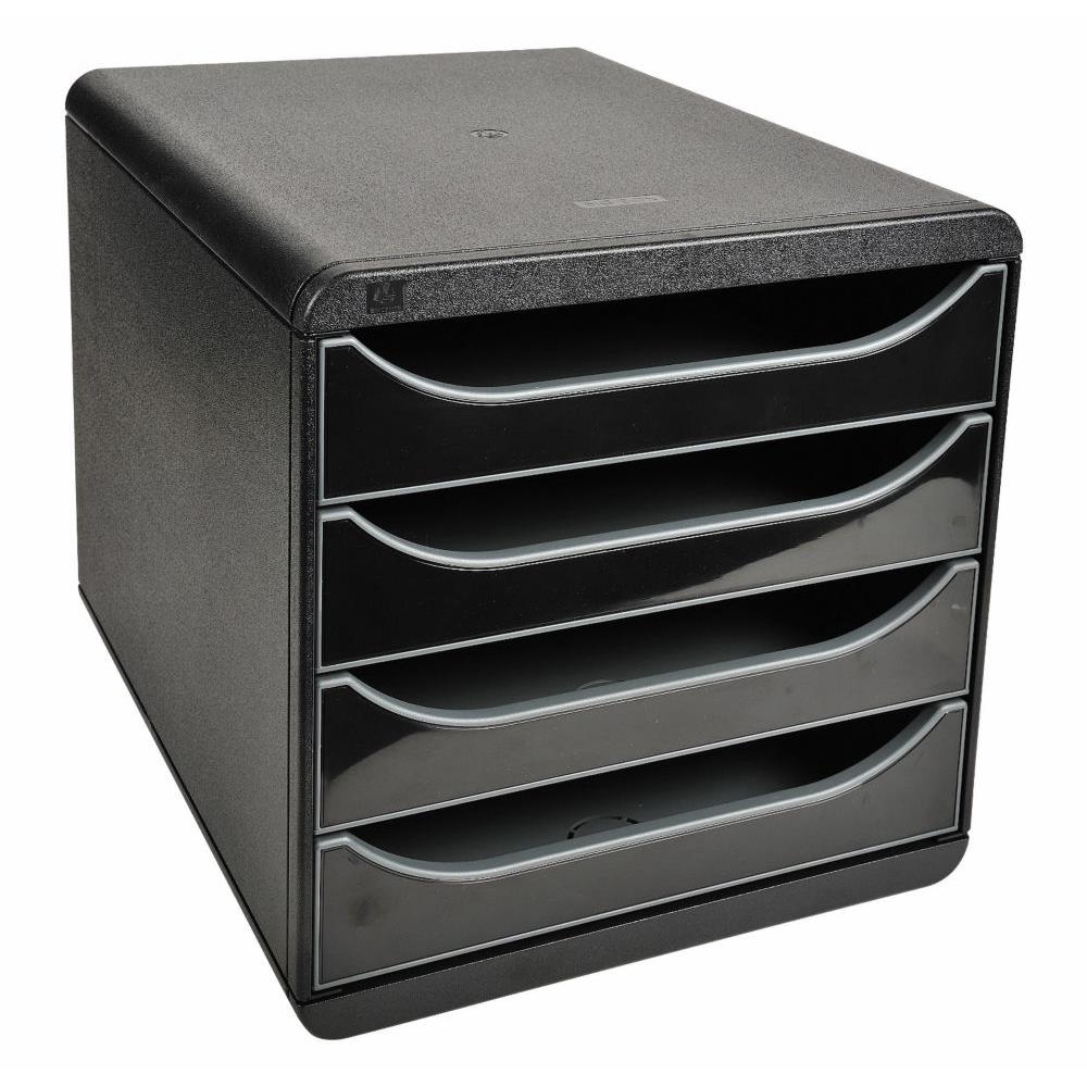 Module Exacompta Big Box 4 tiroirs - noir