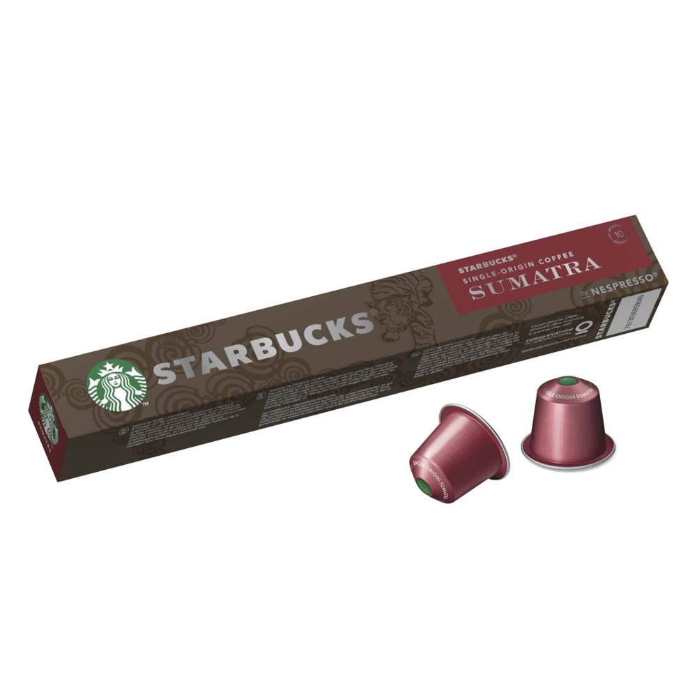 Caf Sumatra Starbucks pour machine Nespresso - intensit n10 - paquet de 10 capsules