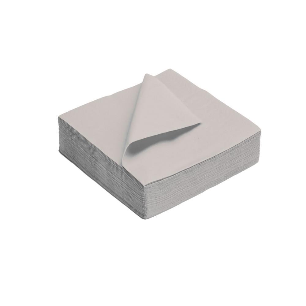 Serviettes de table jetables aspect tissu 40 x 40 cm Perle - Lot de 50