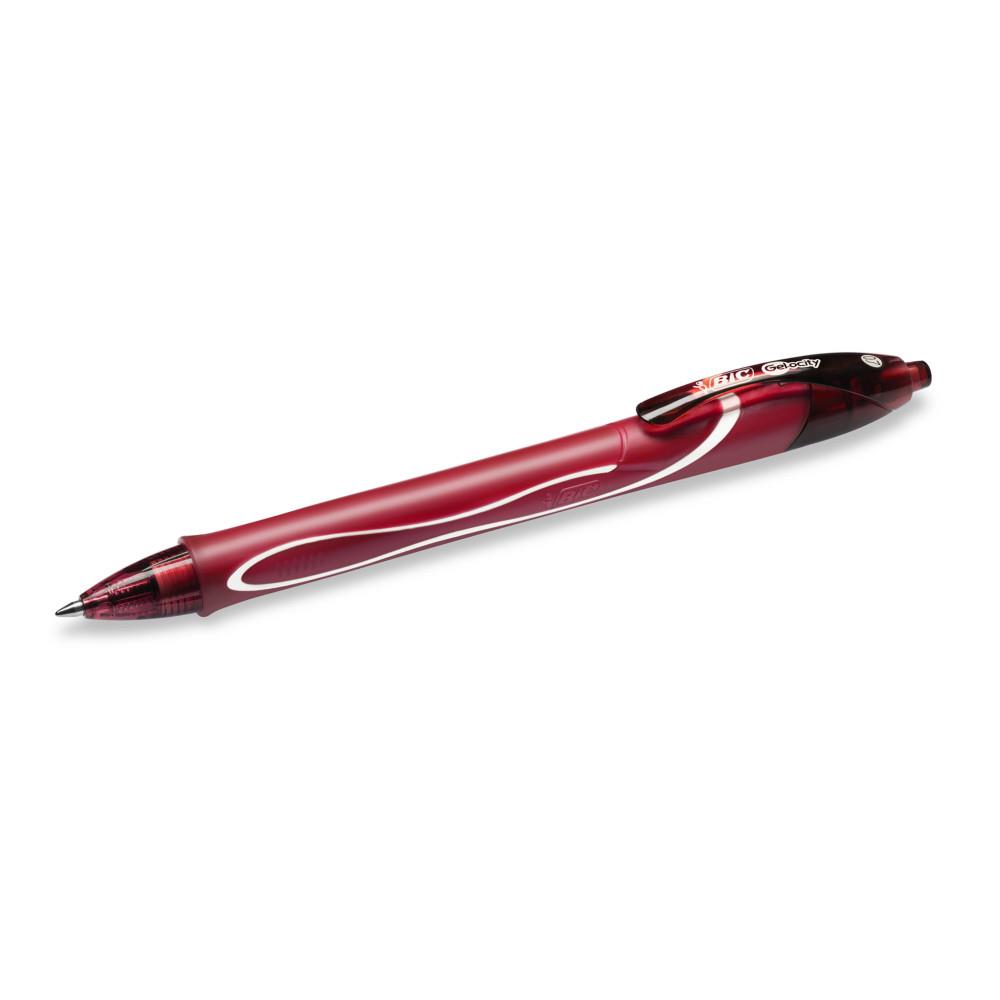 Stylo bille Bic Gelocity Quick Dry - encre gel rouge