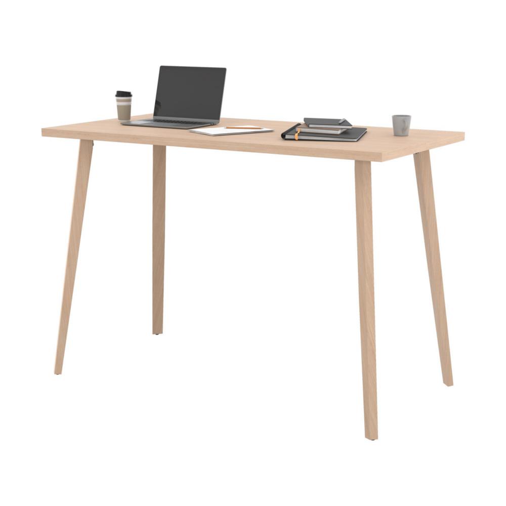 Table haute Knot H110 x L 160 x 80 cm  pieds inclin�s en bois massif - Ch�ne