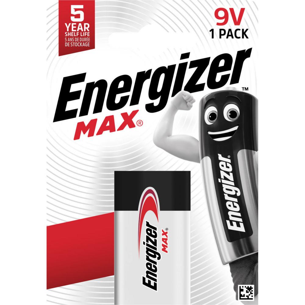 Energizer max - 9v batterie  usage unique alcaline
