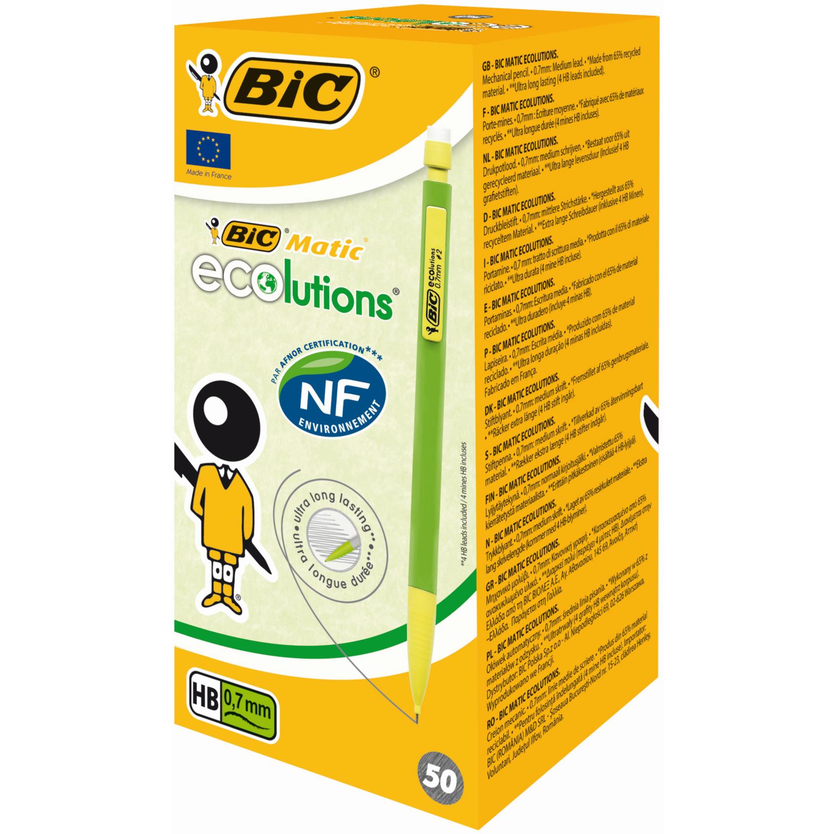 Porte-mine Bic Matic Ecolution - jetable - pointe 0,7 mm