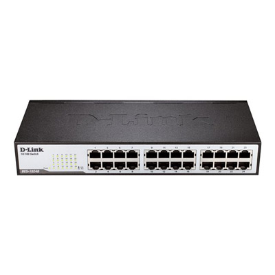 D-Link DES 1024D - Commutateur - non g�r� - 24 x 10/100 - de bureau, Montable sur rack