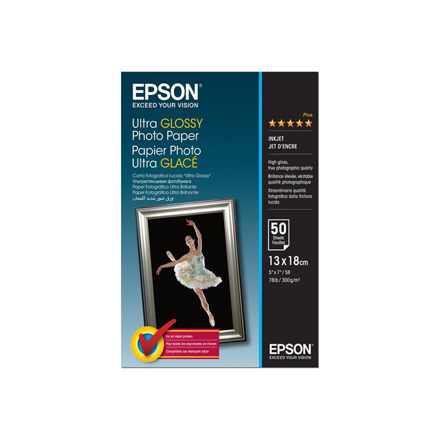 Epson ultra glossy photo paper - 13x18cm - 50 feuilles