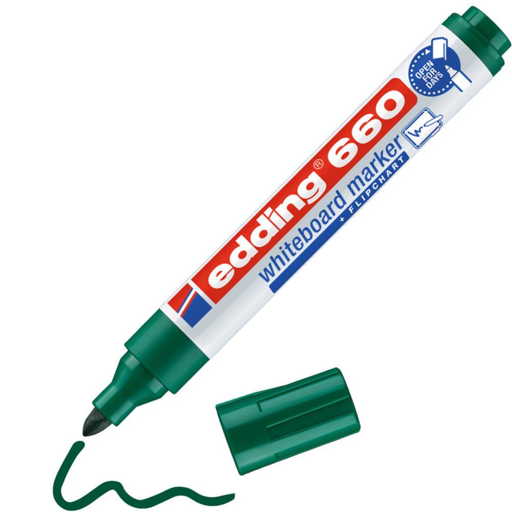 Marqueur effaable Edding 660 tableau blanc pointe ogive 1,5 - 3 mm - Vert