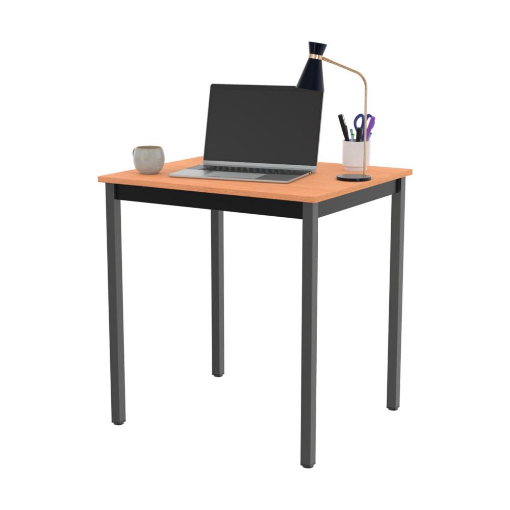 Table polyvalente rectangle - L 70 x P 60 cm - plateau htre - pieds gris
