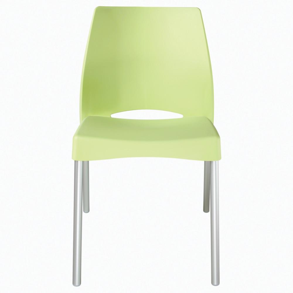 Chaise Collectivits Idylle Vert Anis pieds Aluminium - lot de 4