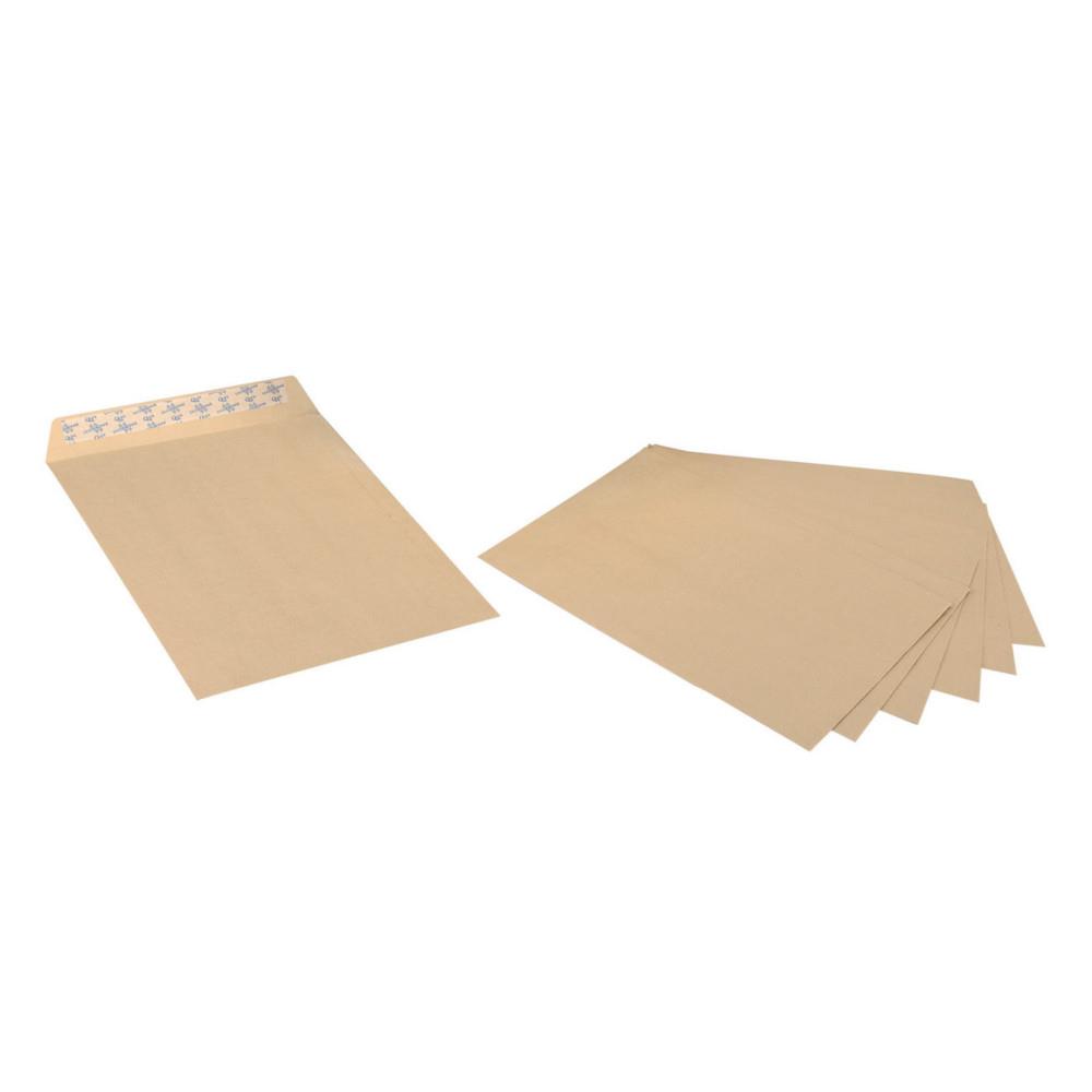Pochette kraft La Couronne arm� brun PEFC C5 - 162 x 229 mm 130g sans fen�tre - Sans soufflet - Autocollante bande protectrice - Lot de 500