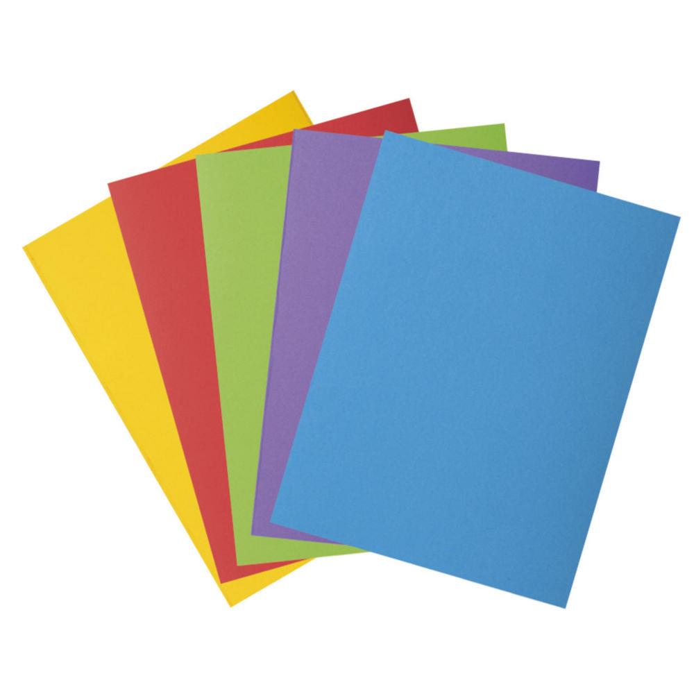 Chemises 1 rabat Exacompta Rock's 220 - carte 210 g - 24 x 32 cm - coloris assortis vifs - paquet de 50