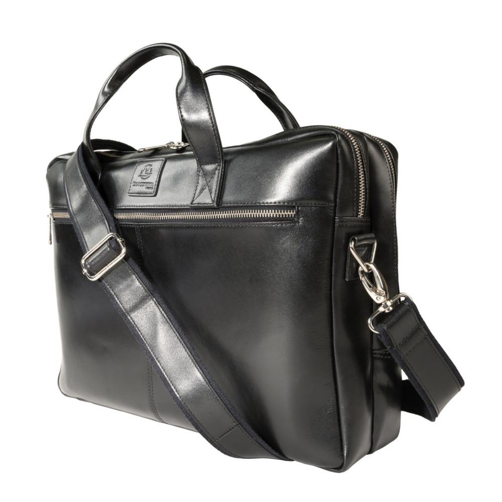 "Sacoche double compartiments Exacompta Exactive cuir pour ordinateur portable 15"" - Noir"