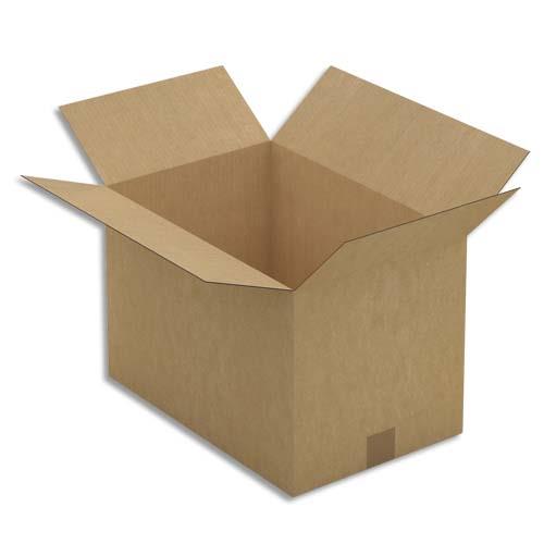 Caisse carton brune - simple cannelure - 45 x 30 x 30 cm - lot de 25