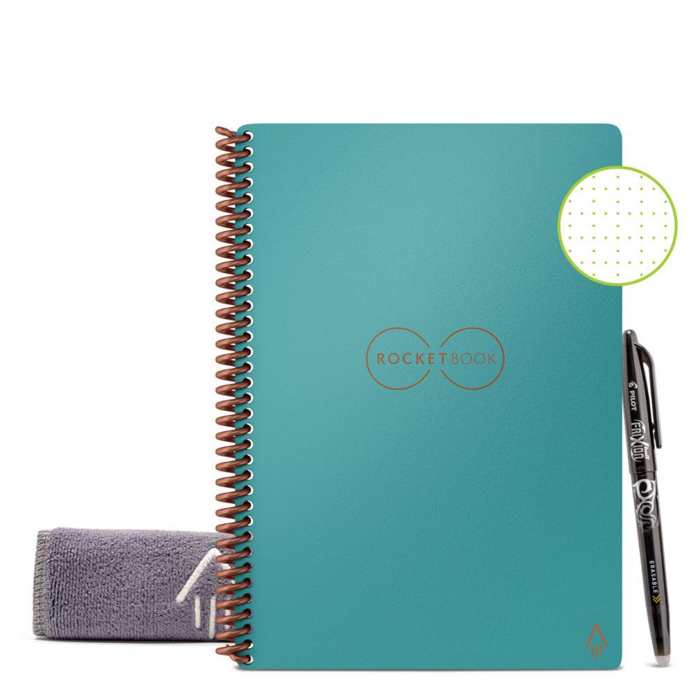 Cahier connect Rocketbook Core Executive - A5 - rutilisable 36 pages  points  - Bleu