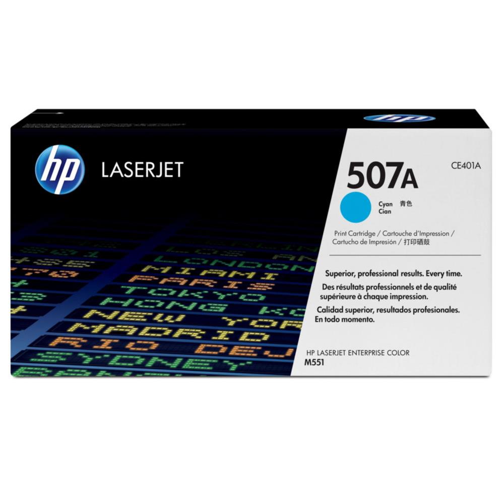 Cartouches de toner - Hp 507a toner laserjet cyan authentique