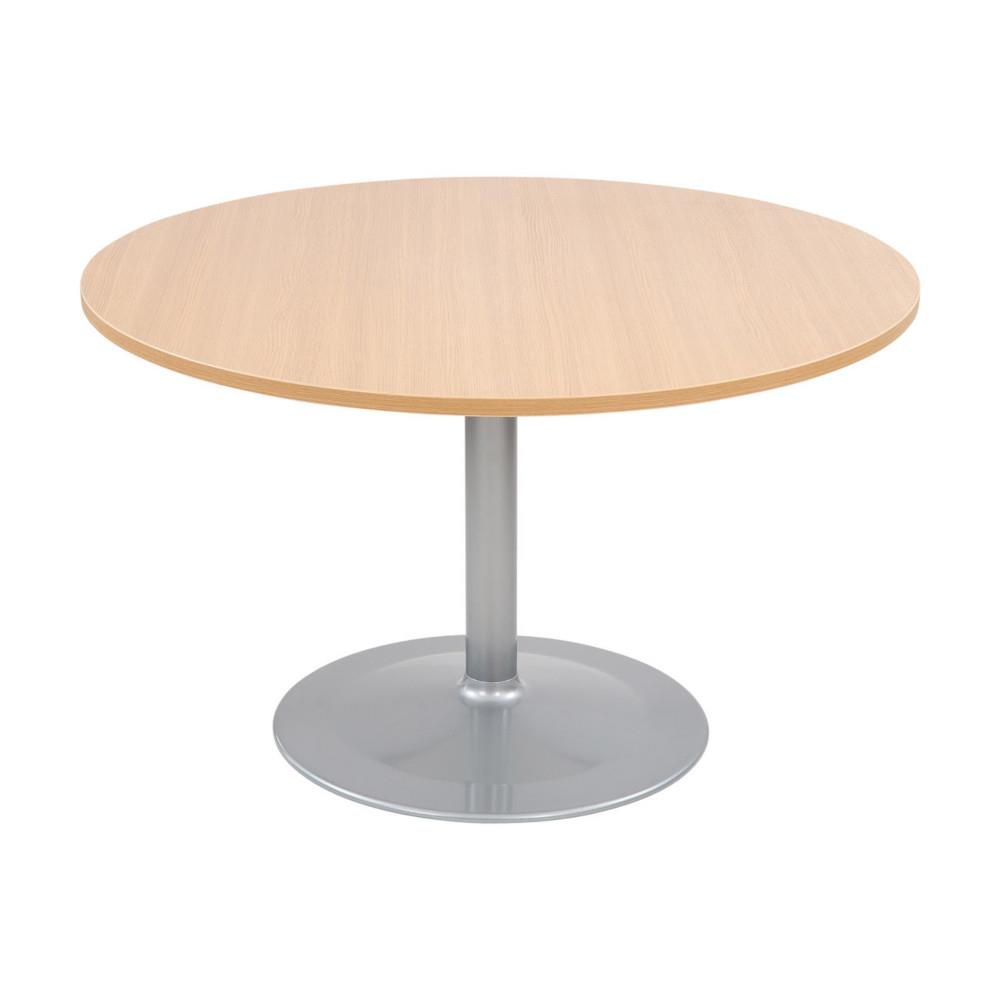 Table de runion ronde 120cm PURE - Chne pieds Aluminium