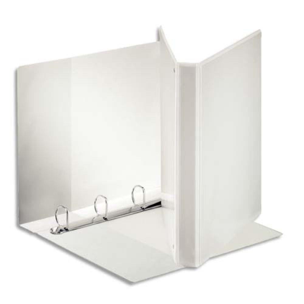 Classeur personnalisable trois faces Esselte - 4 anneaux - polypropyl�ne blanc - dos de 3,7 cm