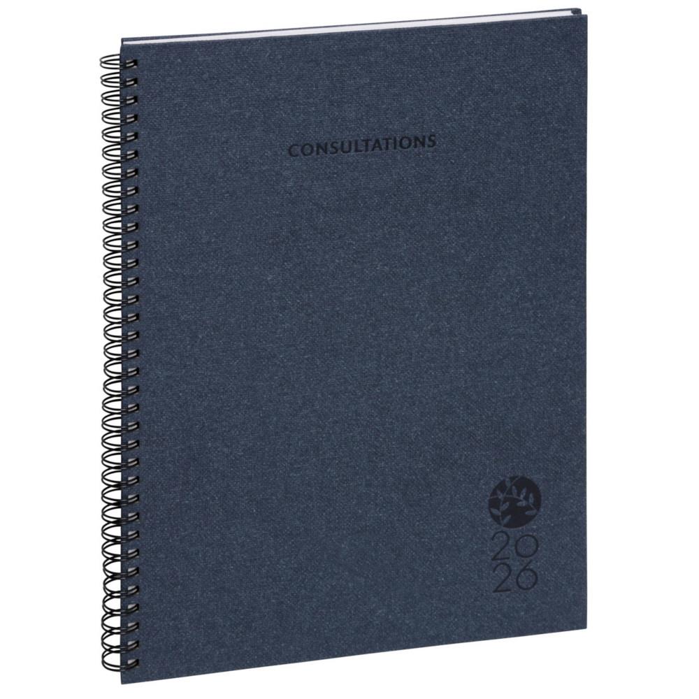 Agenda semainier A4  spirales Exacompta Consultation - 21 x 29,7 cm - bleu