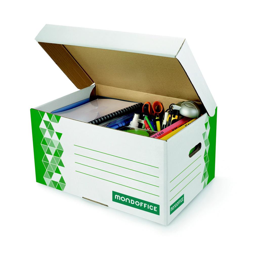 Caisse archives Mondoffice Premium - L.54 x P.36 x H.26 cm - Vert - Lot de 10