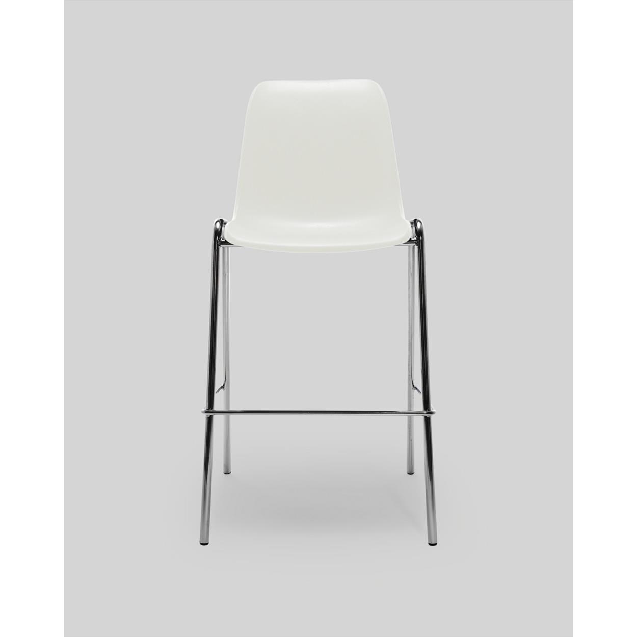 Tabouret coque en polypropylne - blanc - hauteur 75 cm