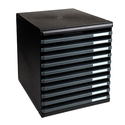 Module de classement Exacompta Modulo - 10 tiroirs ouverts - format A4 + - noir