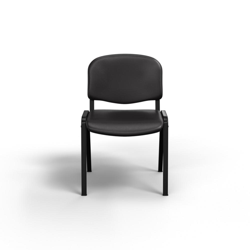 Chaise visiteur One - Vinyle - noir