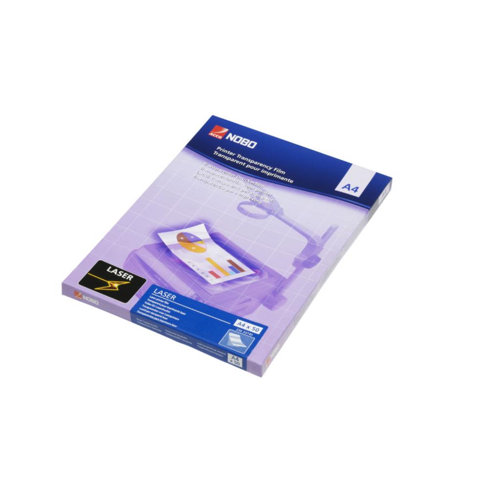 Film laser transparent Nobo - A4 - 210 x 297 mm - transparent - paquet 50 units