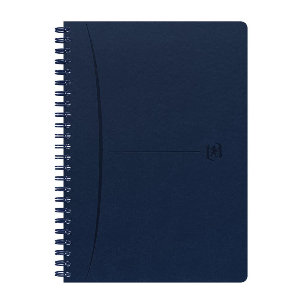 Carnet  spirale Oxford Signature - A5 - 14,8 x 21 cm - 160pages lignes 7mm - Couverture souple Bleu