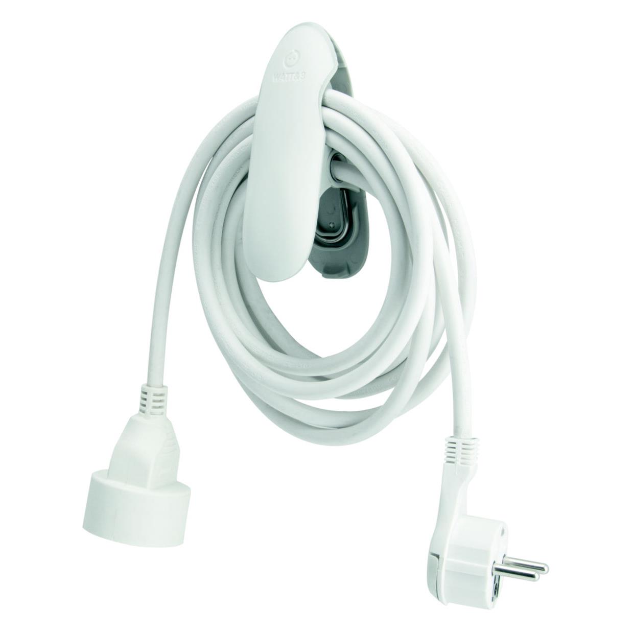 Rallonge lctrique avec clip Watt & Co - Blanc - 5 m