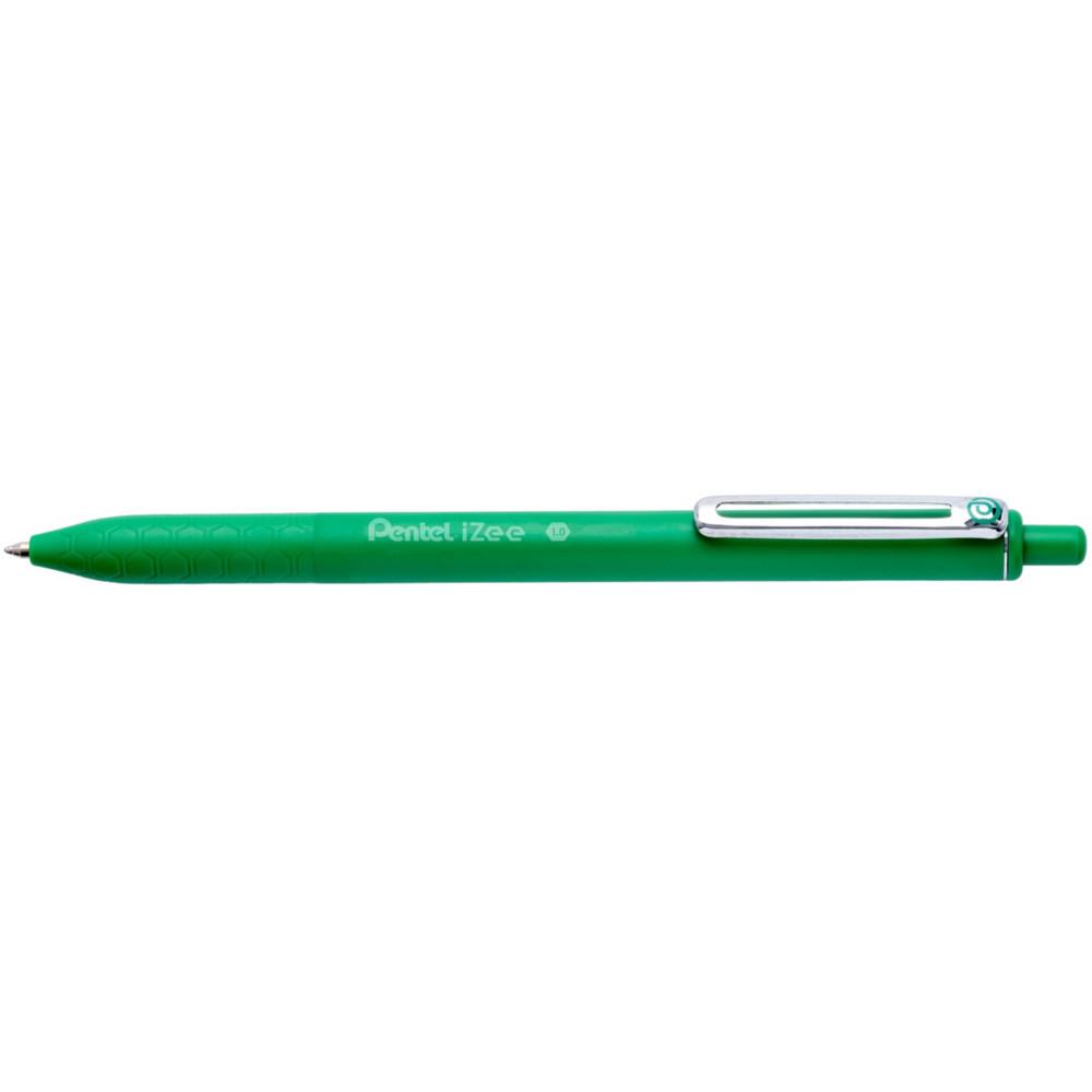 Stylo bille rtractable Pentel Izee - Pointe large 1 mm - Vert