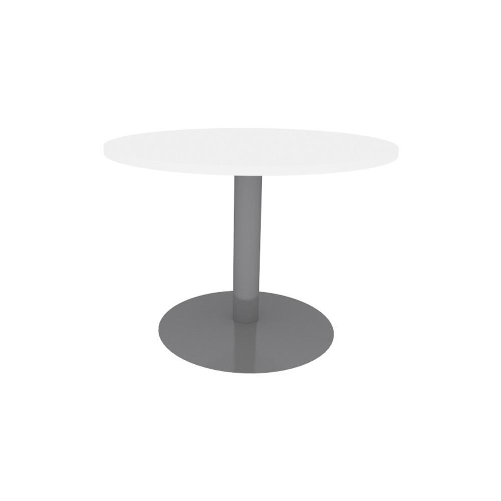 Table ronde - 80 cm - pieds blancs - tulipe - alu