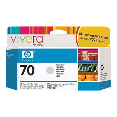 Hp 70 cartouche d'encre designjet gris clair, 130 ml
