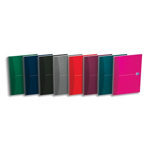 Cahier Oxford Office - reliure spirales - 21 x 29.7 cm - 100 pages - lign 7 mm - couverture carte pellicule et rgle marque-page